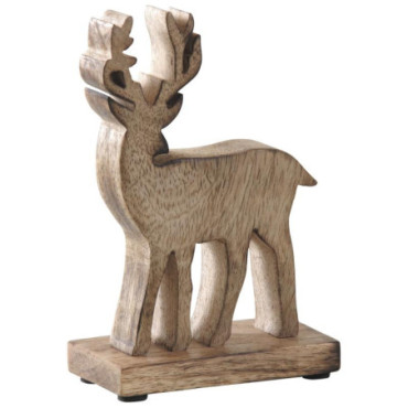 Cerf en bois vieilli