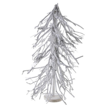 Sapin de Noël en bois patiné blanc