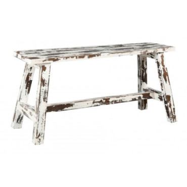 Banc en acajou blanc antique