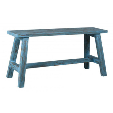 Banc en acajou bleu antique