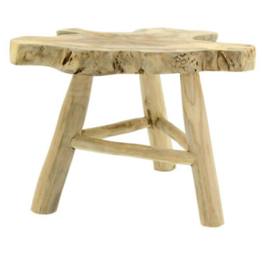 Tabouret 3 pieds en teck recyclé Arthur