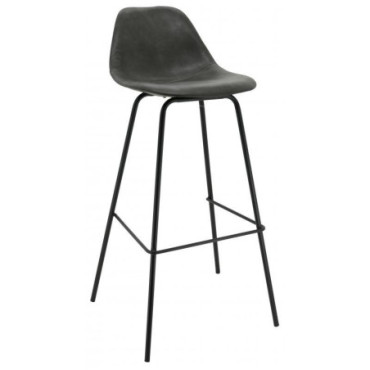 Tabouret de bar en polyuréthane gris