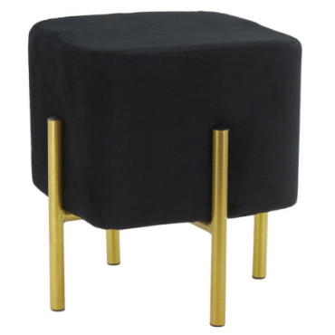 Tabouret en velours noir