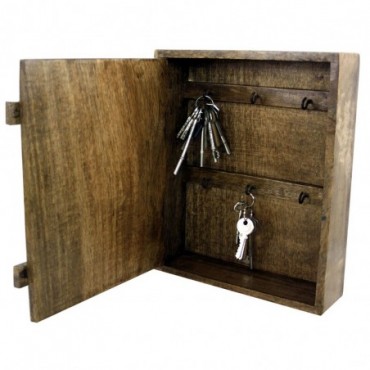 Boîte de porte-clés, armoire à clés en bois, maison de clés faite