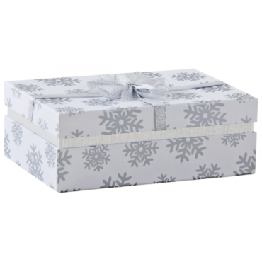 Boite rectangulaire en carton Flocon de neige