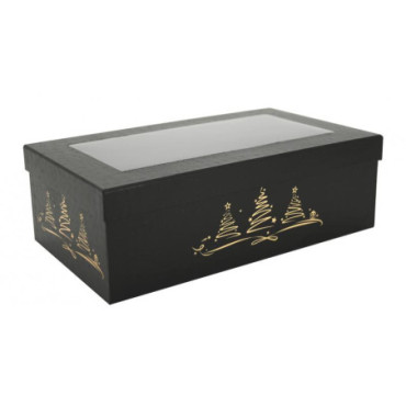 Boîte rectangulaire en carton Sapin de Noël