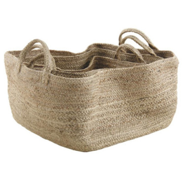 Corbeilles de rangement en jute naturelle