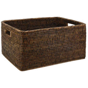 Corbeilles de rangement en rotin antique