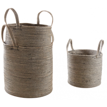 Cache-pot en jute et coton