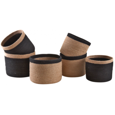 Cache-pot rond en jute