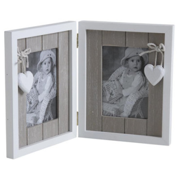 Porte-photos en bois et verre