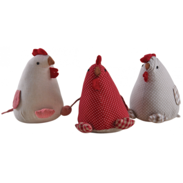 Cale-porte poule en coton et lin