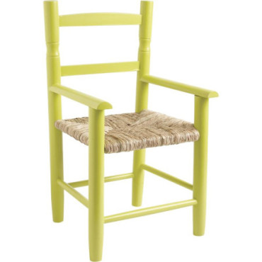 Chaise enfant en hêtre laqué anis