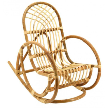 Rocking chair enfant en rotin naturel