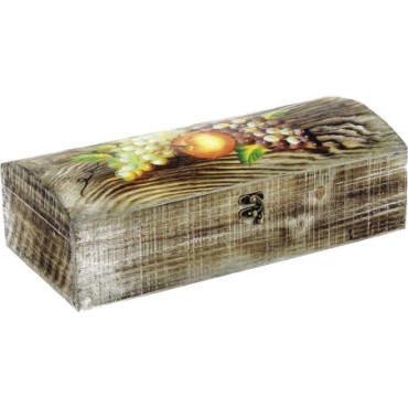 Coffret corsaire en bois peint et fer