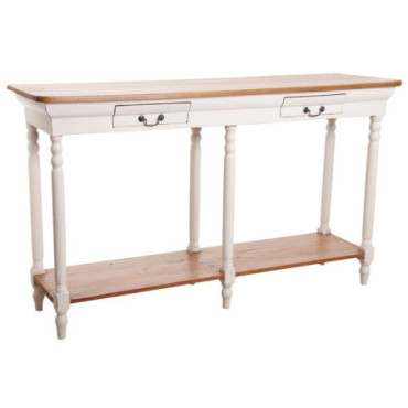 Console en acajou blanc antique