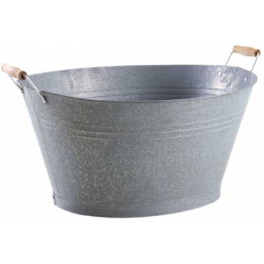 Bassine en zinc givré