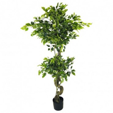 Ficus artificiel avec tronc torsadé 155cm