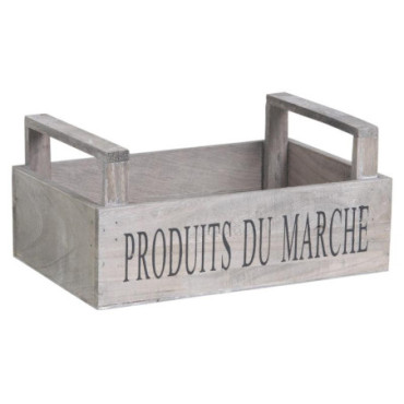 Corbeille en bois teinté Produits du Marché