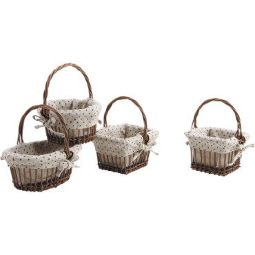 Mini panier en osier buff