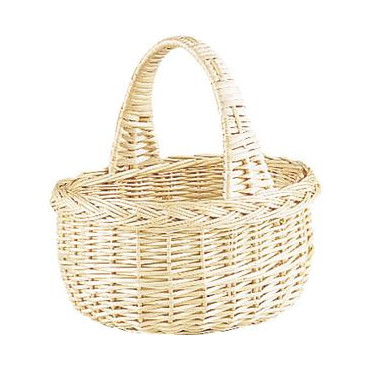 Petit panier en osier blanc