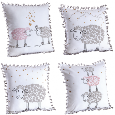 Coussin en coton Mouton