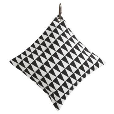 Coussin en coton triangles