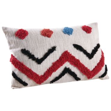 Coussin en coton tufté