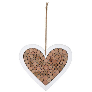 Coeur à suspendre en bois