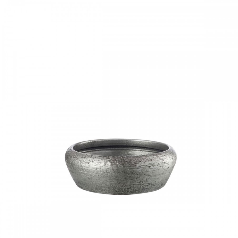  Cache  pot  Bas Relief  Ceramique Argent j line by Jolipa