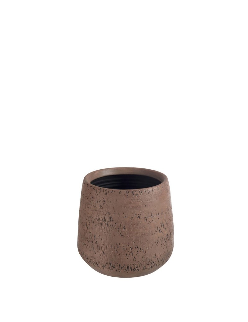  Cache  pot  Relief  Terre Cuite Marron Large j line by Jolipa