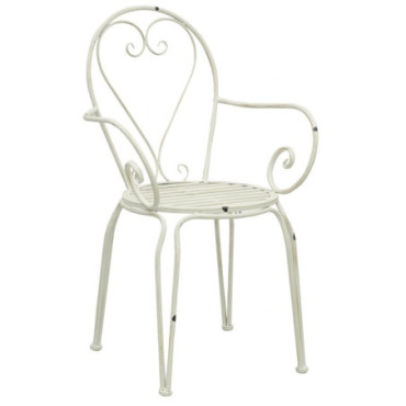 Fauteuil en métal blanc