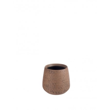  Cache pot Relief  Terre Cuite Marron moyen j line by Jolipa