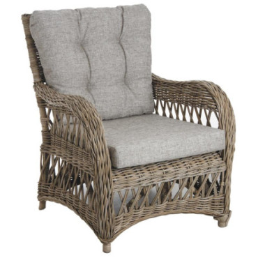 Fauteuil en poelet gris