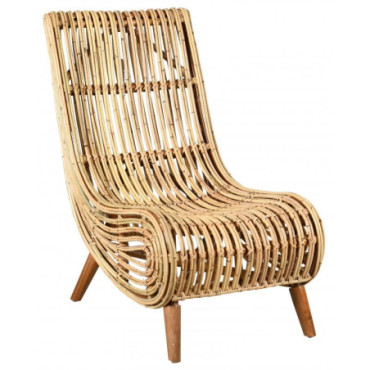 Fauteuil relax en rotin naturel