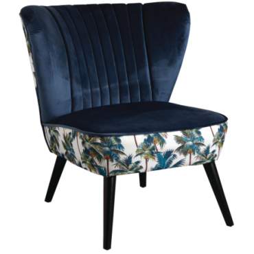 Fauteuil en velours et coton