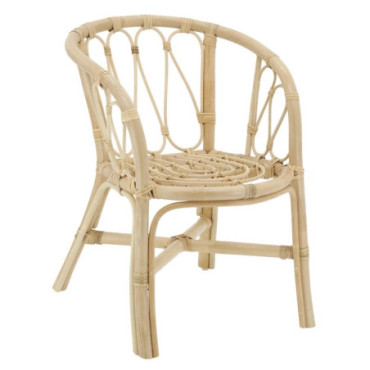 Fauteuil enfant en rotin naturel