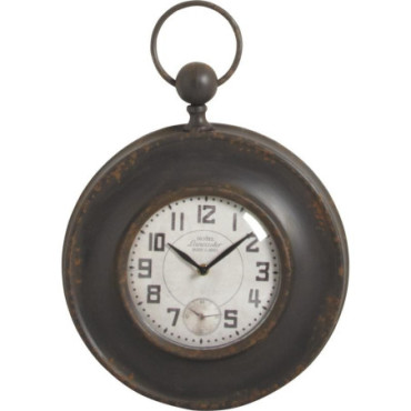 Horloge en métal et verre