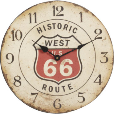 Horloge en métal Route 66