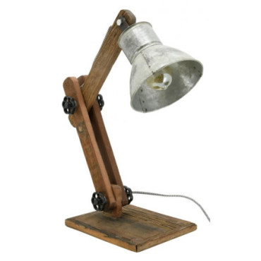 Lampe à poser en bois recyclé et métal Archi