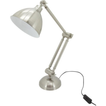 Lampe de bureau en acier brossé