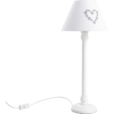 Lampe en bois motif coeur