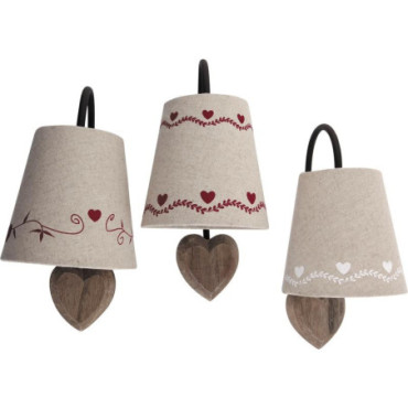 Lampe murale motifs coeurs