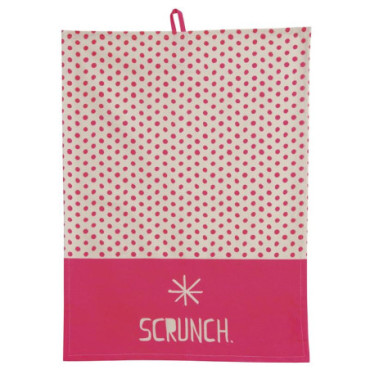 Torchon de cuisine rose Scrunch