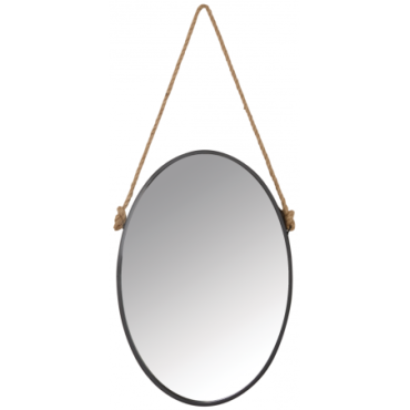 Miroir ovale avec corde