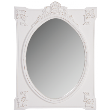 Miroir rectangulaire blanc charme