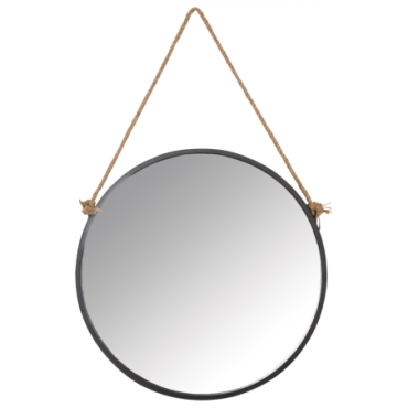 Miroir rond avec corde