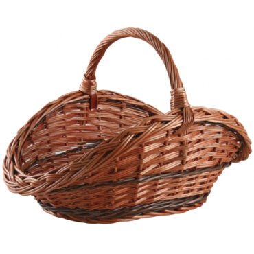 Panier à bûches en osier buff