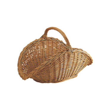 Panier à bûches en osier buff