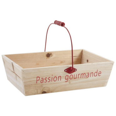 Panier en bois Passion Gourmande